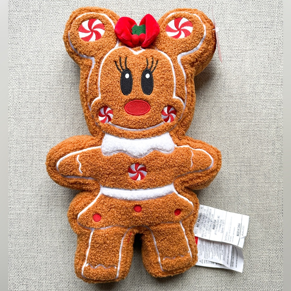 Gingerbread Minnie Mouse Pillow